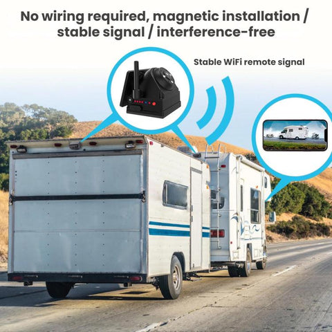 Wireless WIFI Magnetic Solar-Powered HD Camera Dashcam Reversing Camera, F25C