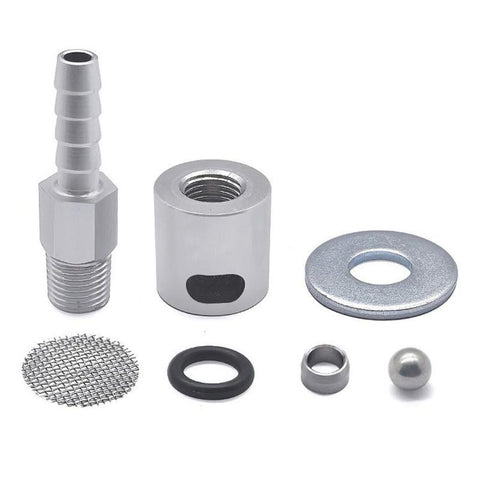 5/16-inch Remote-installed Exhaust Valve For Automotive Fuel Tanks, Silver, Silver + Bracket + Screws