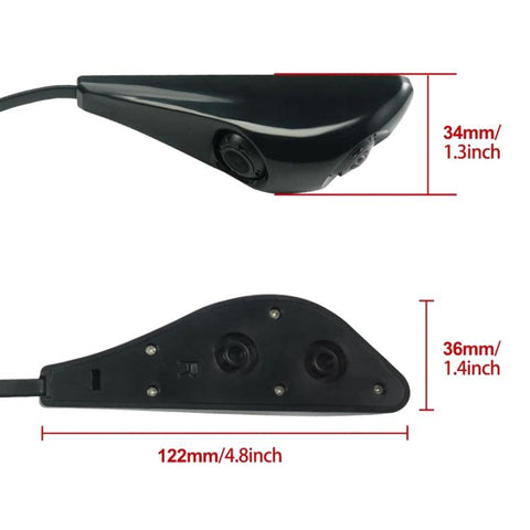 CAM374 1080P Dual Lens Car Rearview Mirror Camera Aviation Connector Hole-Free Auxiliary Camera, Black Right, Black Left, White Right, White Left