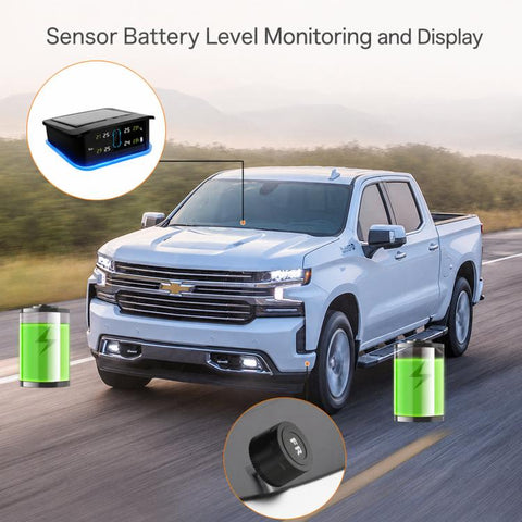 Solar TPMS Tire Pressure Monitoring System With LED Ambient Light, External 4-Wheel, External 6-Wheel, Built-in 4-Wheel, Built-in 6-Wheel