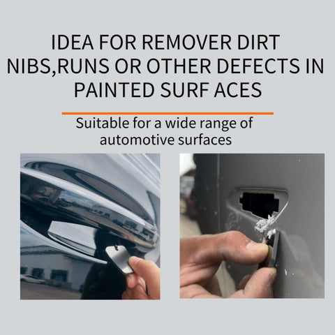 Car Paint Denibbing Blade Carbide Scraper Tool For Removing Paint Runs DUST Nibs and Defects, Long Paint Denibbing Blade