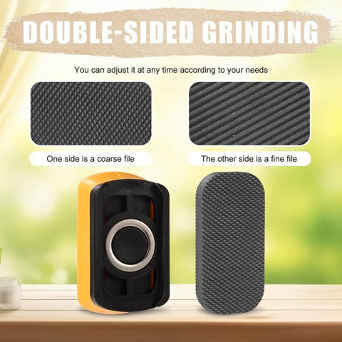 Mini Paint File For Car Repair, Double-Sided Magnetic Sanding Block Set With Soft Handle, Mini Paint File