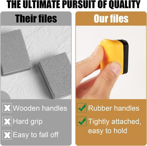 Mini Paint File For Car Repair, Double-Sided Magnetic Sanding Block Set With Soft Handle, Mini Paint File
