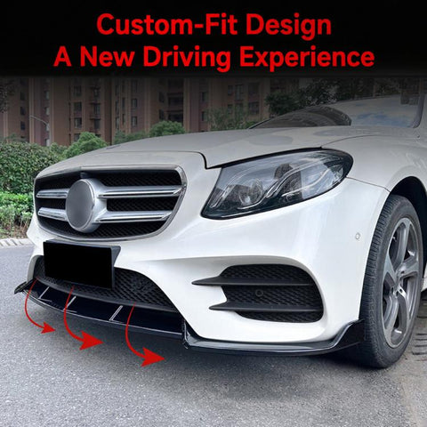 For Mercedes-Benz E-Class W213 E260 E43 AMG 2016-2020 Front Lip Spoiler Body Kit Mod Parts