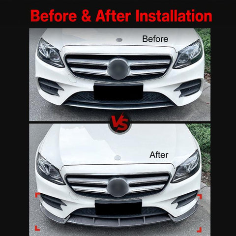 For Mercedes-Benz E-Class W213 E260 E43 AMG 2016-2020 Front Lip Spoiler Body Kit Mod Parts