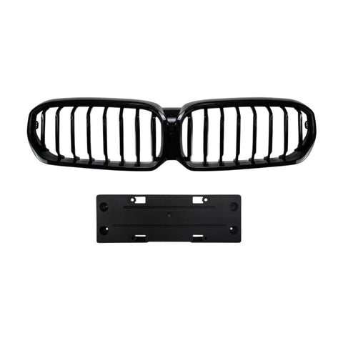 For BMW G30/G31 LCI 2021-2023 Car Front Grille Air Intake Grill, Single Line, Dual Line