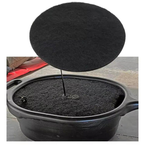 38cm Oil Drain Pan Splash Pad Washable Anti Splatter Mat For Fluid Changing, 2-Piece Set