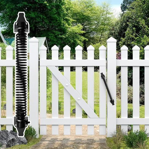 Self Closing Gate Spring Adjustable Black Door Closer Spring For Wooden Fence Yard Gates