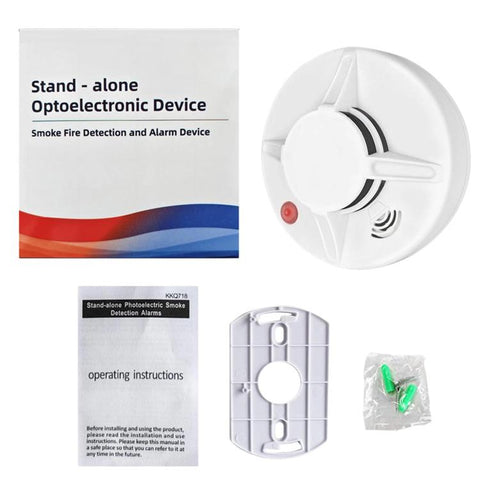 Standalone Smoke Alarm Household Fire Smoke Detector, English, Russian