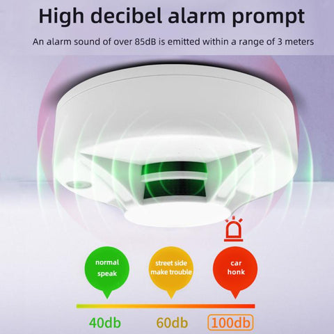 Standalone Smoke Alarm Household Fire Smoke Detector, English, Russian