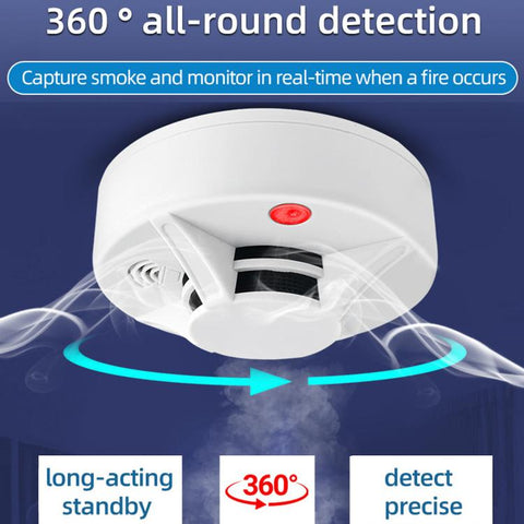 Standalone Smoke Alarm Household Fire Smoke Detector, English, Russian