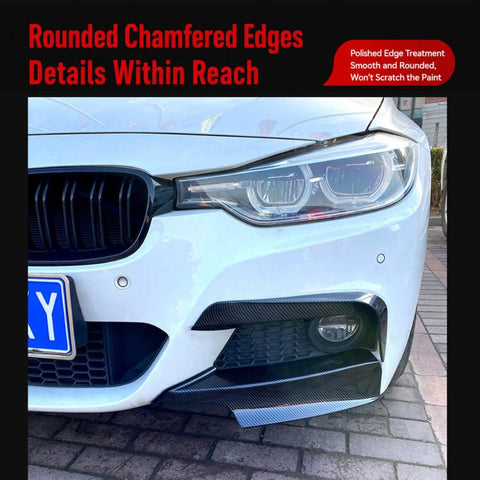 For BMW 3 Series F30/F31 M Pack 2013-2019 Car Modification Decals, Front Lip Black, Front Lip Carbon Fiber, Front Bumper Trim Black, Front Bumper Trim Carbon Fiber
