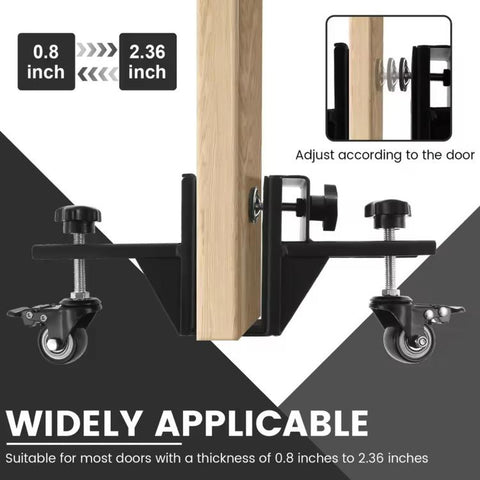 Door Carrying Dolly Adjustable Panel Roller Cart With Lockable Swivel Casters, 2-Piece Set