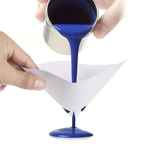 Disposable Paper Paint Strainers With Fine Nylon Mesh For Automotive & Painting Supplies, 100pcs / Pack