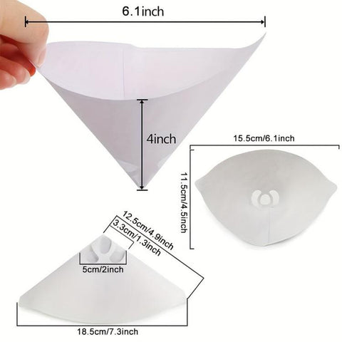 Disposable Paper Paint Strainers With Fine Nylon Mesh For Automotive & Painting Supplies, 100pcs / Pack