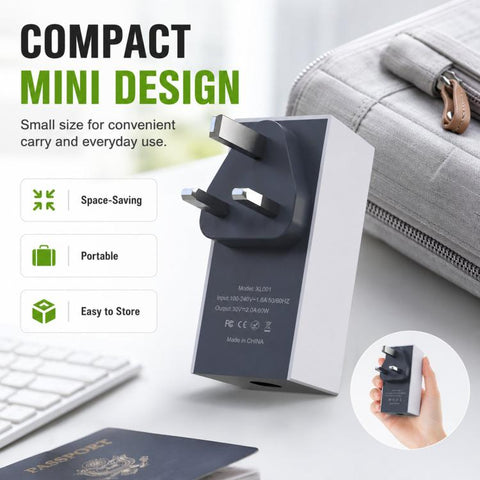 For Starlink Mini 60W Power Adapter 30V 2A DC Power Supply Plug, Power Cord Not Included, UK Plug