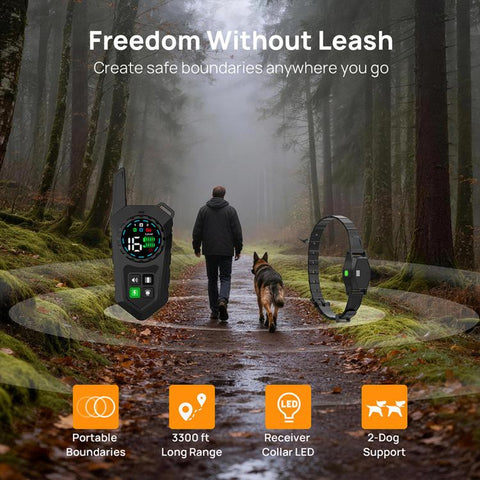 Outdoor Waterproof Smart Wireless Electronic Fence Training Collar for Dogs