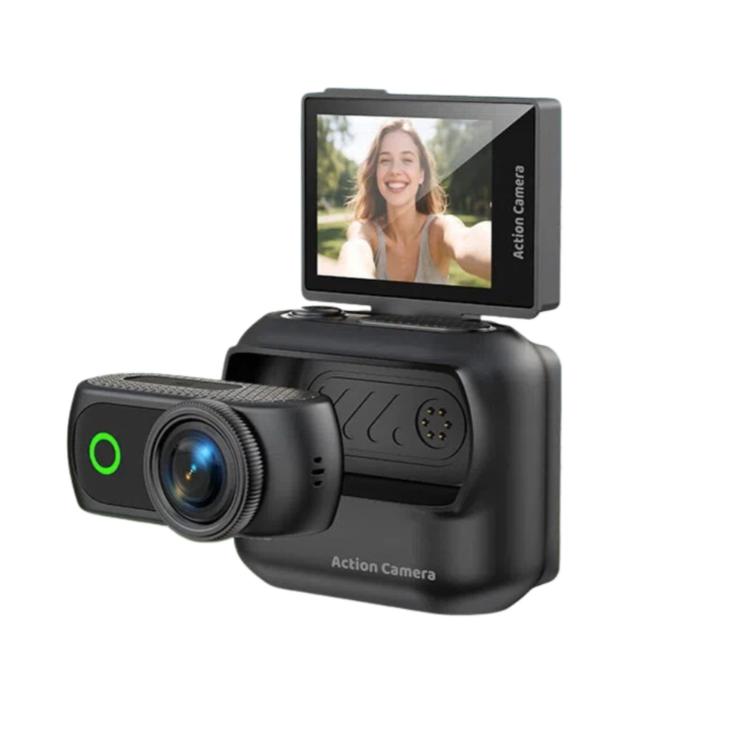 1080P Mini Thumb Action Camera with 2.0-inch Flip Screen Magnetic Wearable Body Cam & Charging Case LK-018