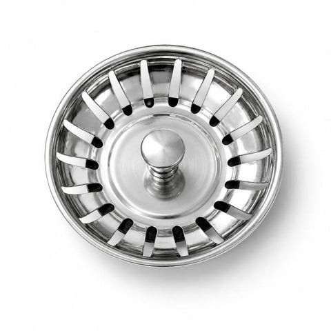 Replacement Sink Strainer Basket For IKEA Older Models 80mm Stainless Steel Kitchen Sink Stopper With 3-Prong Plug