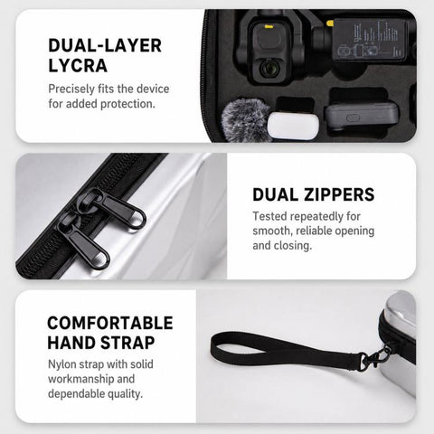 For DJI Osmo Pocket 4P Carrying Case Hard Shell Waterproof Storage Bag With Strap