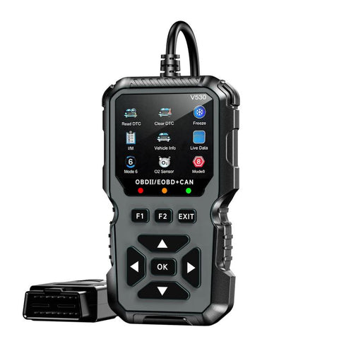 FOXSUR V530 Car Fault Diagnostic Scanner OBD2 Engine Fault Code Reader, Black