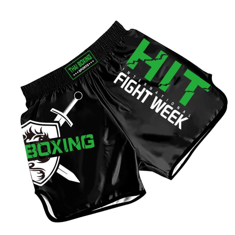 ZhuoAo Muay Thai Boxing Shorts Kickboxing & Sanda Training Fight Shorts For Men & Women, S, M