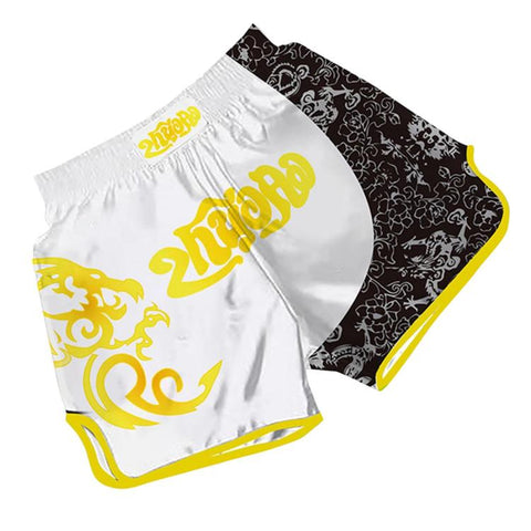 ZhuoAo Muay Thai Boxing Shorts Kickboxing & Sanda Training Fight Shorts For Men & Women, S, M