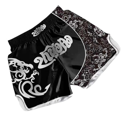 ZhuoAo Muay Thai Boxing Shorts Kickboxing & Sanda Training Fight Shorts For Men & Women, S, M
