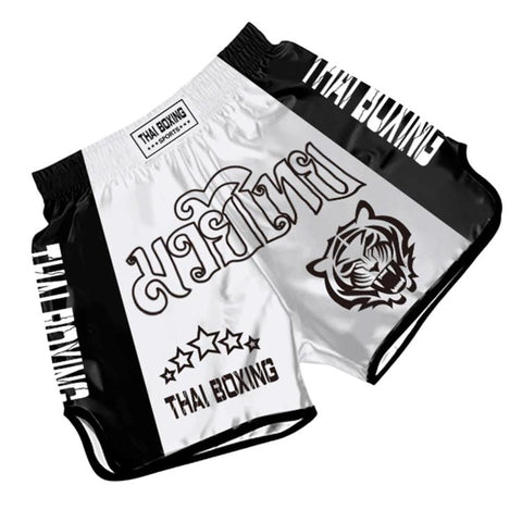ZhuoAo Muay Thai Boxing Shorts Kickboxing & Sanda Training Fight Shorts For Men & Women, S, M