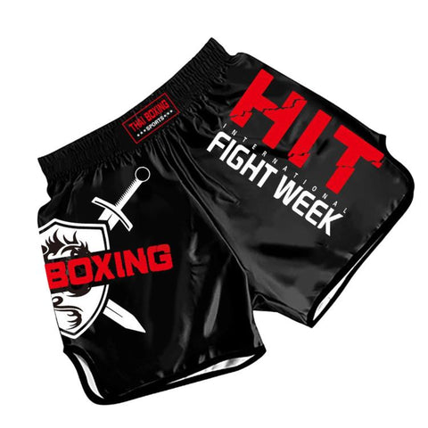 ZhuoAo Muay Thai Boxing Shorts Kickboxing & Sanda Training Fight Shorts For Men & Women, S, M