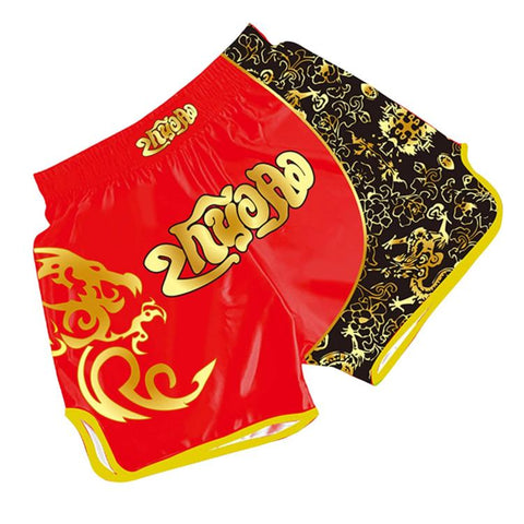 ZhuoAo Muay Thai Boxing Shorts Kickboxing & Sanda Training Fight Shorts For Men & Women, S, M