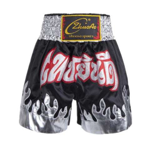 ZhuoAo Muay Thai Boxing Shorts Kickboxing & Sanda Training Fight Shorts For Men & Women, S, M
