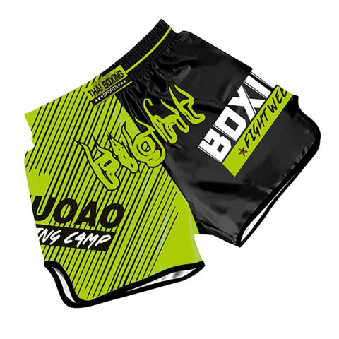 ZhuoAo Muay Thai Boxing Shorts Kickboxing & Sanda Training Fight Shorts For Men & Women, L, XL