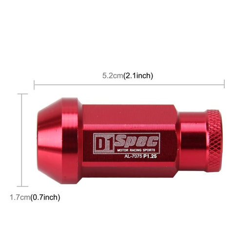 D1SPEC 20pcs /Set M12 X 1.5 Racing Wheel Nut