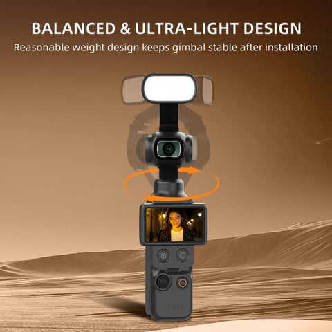 For DJI Osmo Pocket 4 BRDRC Camera Handheld Gimbal Selfie Fill Light, BRDRC