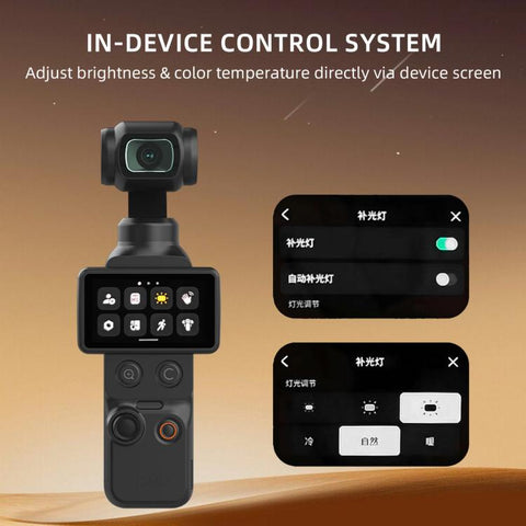 For DJI Osmo Pocket 4 BRDRC Camera Handheld Gimbal Selfie Fill Light, BRDRC