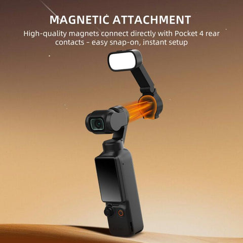 For DJI Osmo Pocket 4 BRDRC Camera Handheld Gimbal Selfie Fill Light, BRDRC