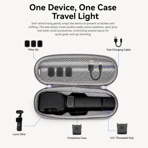 For Insta360 Luna Ultra Carrying Case Portable Hard Shell Storage Bag, Black, Gray, Purple, Pink, With Shoulder Strap Black, With Shoulder Strap Gray, With Shoulder Strap Purple, With Shoulder Strap Pink
