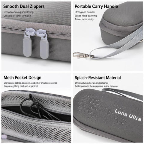 For Insta360 Luna Ultra Carrying Case Portable Hard Shell Storage Bag, Black, Gray, Purple, Pink, With Shoulder Strap Black, With Shoulder Strap Gray, With Shoulder Strap Purple, With Shoulder Strap Pink