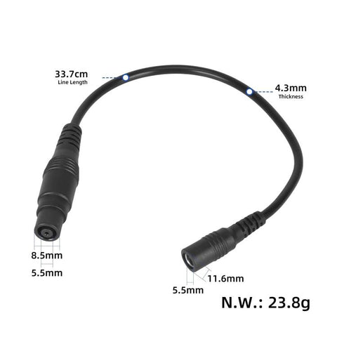 DC 5.5mm x 2.1mm Female to 8mm Male Charger Adapter Cable Battery Charging Converter Cord