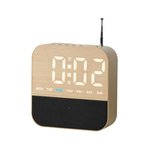 FM Radio Alarm Clock Digital LED Bedside Desk Clock with Dual Alarms Snooze