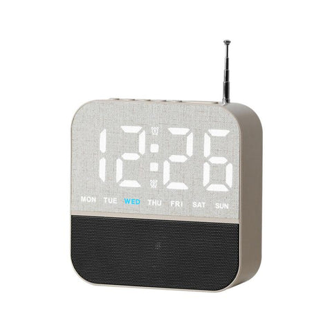 FM Radio Alarm Clock Digital LED Bedside Desk Clock with Dual Alarms Snooze