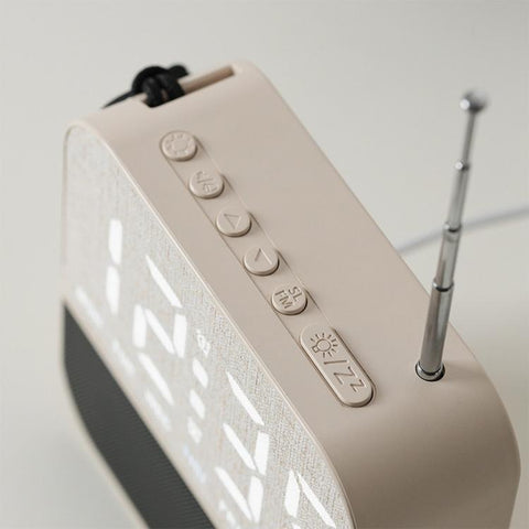 FM Radio Alarm Clock Digital LED Bedside Desk Clock with Dual Alarms Snooze