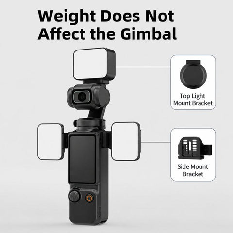 For DJI Osmo Pocket 3 Magnetic Fill Light Dimmable LED Vlog Video Light, Three Lamp, Dual Lamp, Single Lamp
