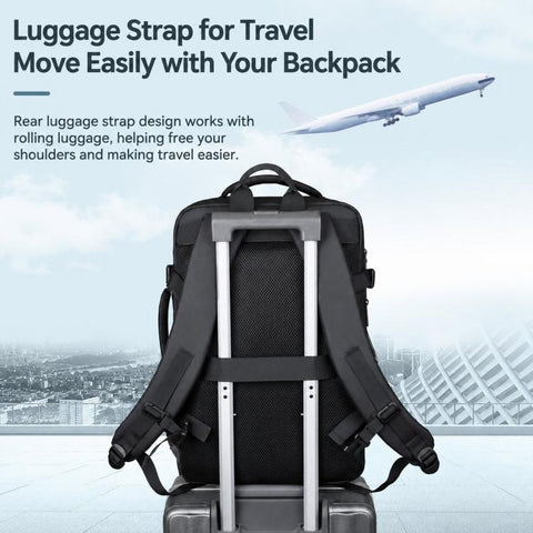REMOID Expandable Travel Laptop Backpack Waterproof Business Carry On Rucksack With USB Port