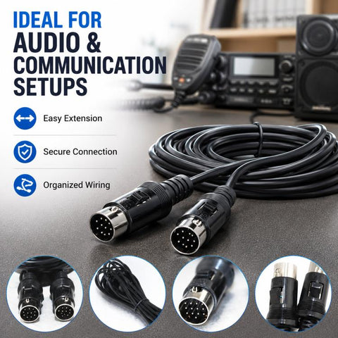 For KENWOOD Speaker 13-Pin To 13-Pin Extension Cable With Lock-Latch Length 3m