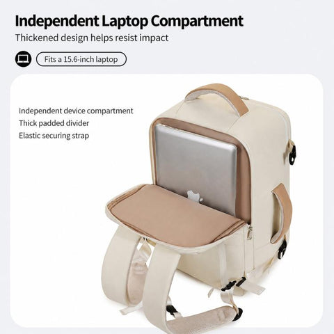 REMOID Travel Business Backpack Water Resistant Carry On Laptop Bag With Luggage Strap