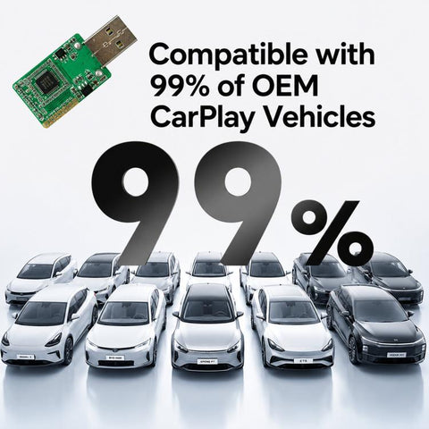 Wireless CarPlay Adapter PCB Board Module For OEM Wired Cars 5.8GHz WiFi & Bluetooth Smart Chip