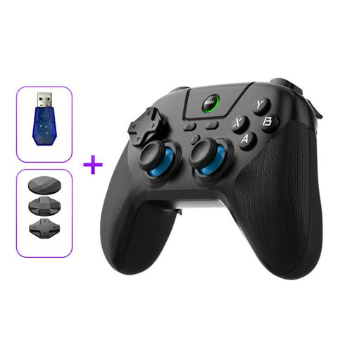 BSP G3 Tri-Mode Game Controller With Carbon Joysticks Macro Keys For PC / Switch / PS4 / iOS & Android, With Stand White, With Stand Black, With Stand Pink, With Stand Purple, With Receiver White, With Receiver Black, With Receiver Pink                ...