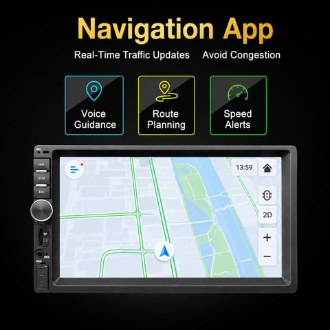 In-Car Navigation Smart Center Console Universal Voice Control, Radio, And Reverse Camera All-In-One Unit, 7 inch TCD-106B, 7 inch TCD-107B